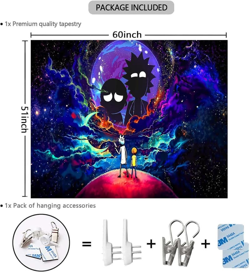 Anime Wall Tapestry – Black Aesthetic Room Decor for All