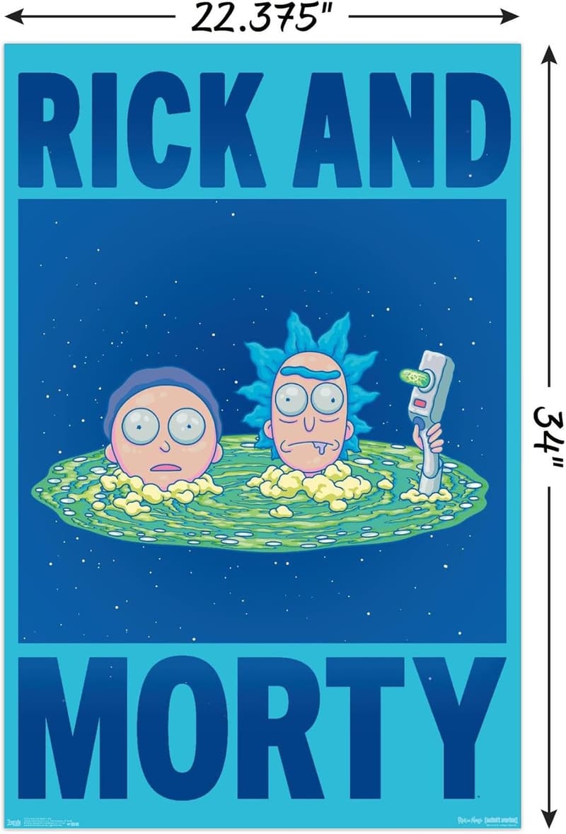 Rick and Morty Wall Poster - Unframed, 22.375