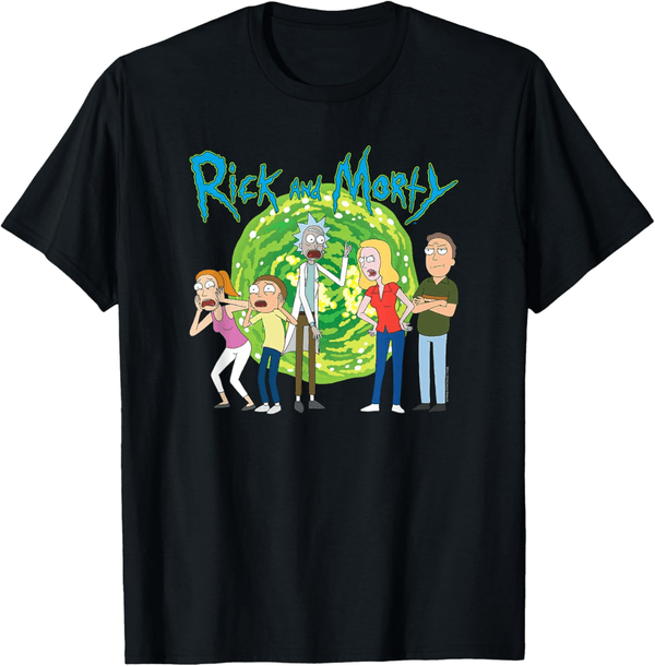 Rick & Morty Family Portal Logo T-Shirt