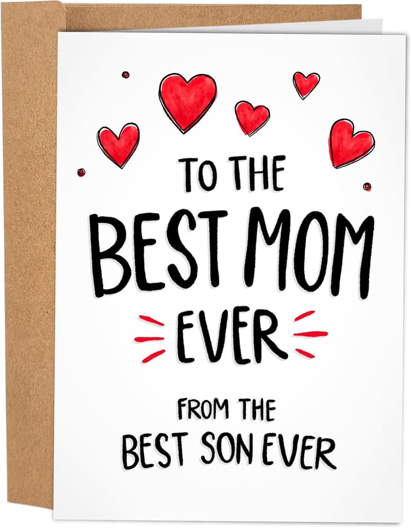 Funny Mother's Day Card for Mom from Son with Envelope