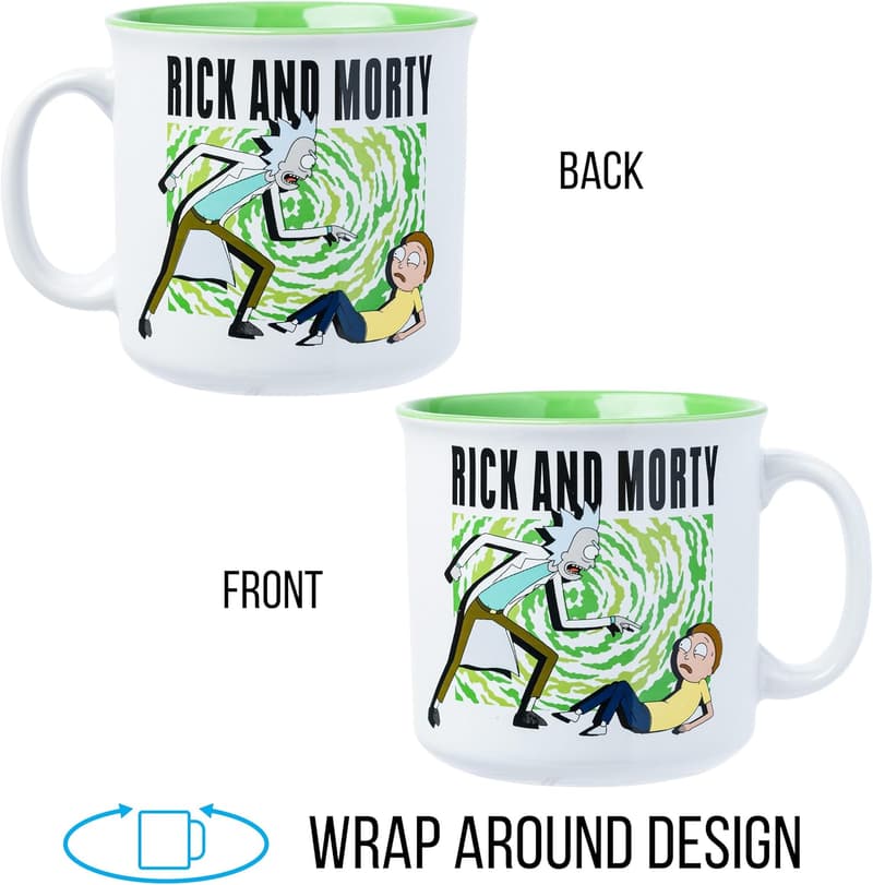 Rick and Morty 20oz Ceramic Camper Mug