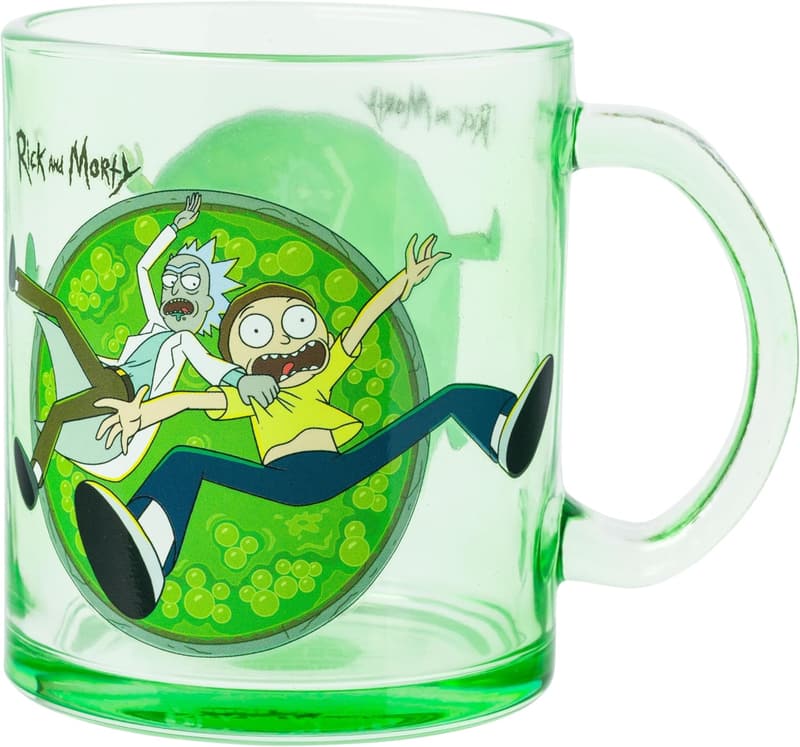 Rick and Morty Acid Vat 17.5 oz Glass Coffee Mug