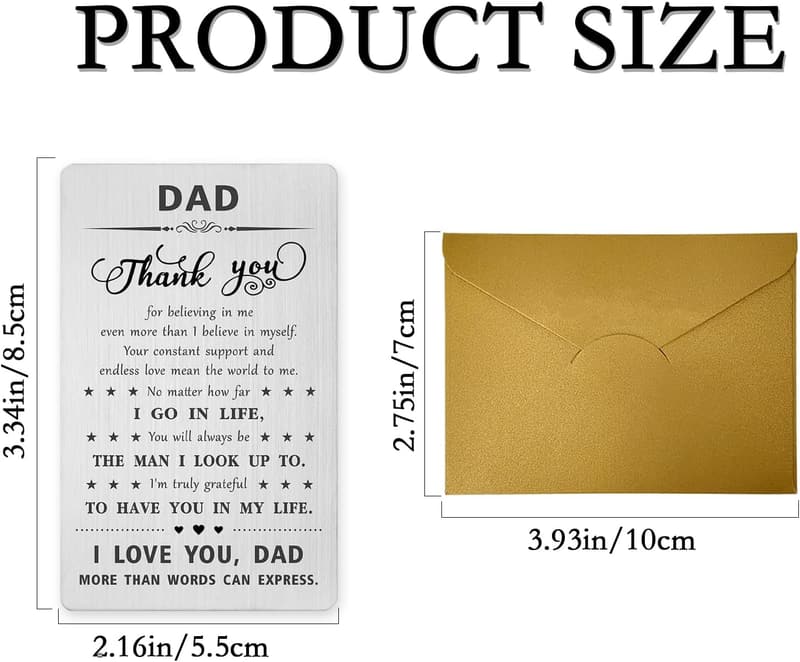 Funny Metal Engraved Wallet Card for Father's Day