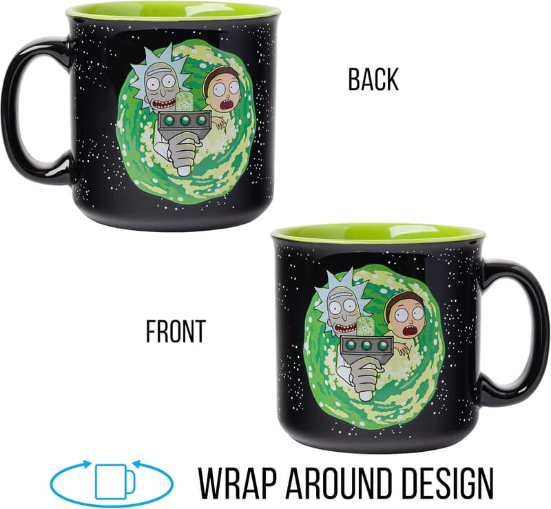 Rick and Morty Ram Portal Ceramic Camper Mug, 20 oz