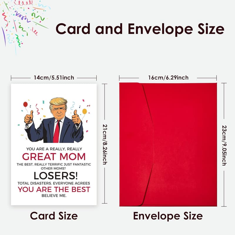 Funny Trump Birthday Card for Mom - Perfect Gift for Women