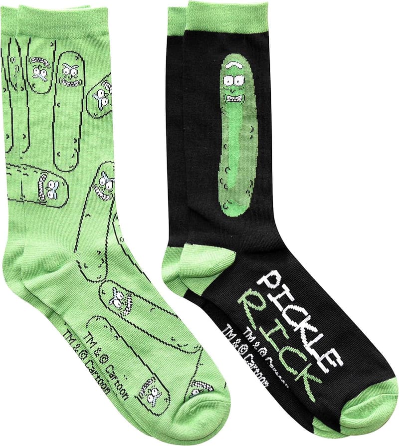 Rick and Morty Pickle Rick Men's Crew Socks - 2 Pairs