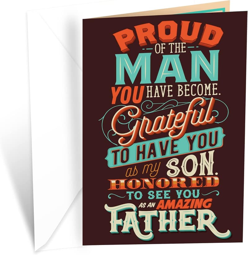 Eco-Friendly Father's Day Card for Son, Made in America