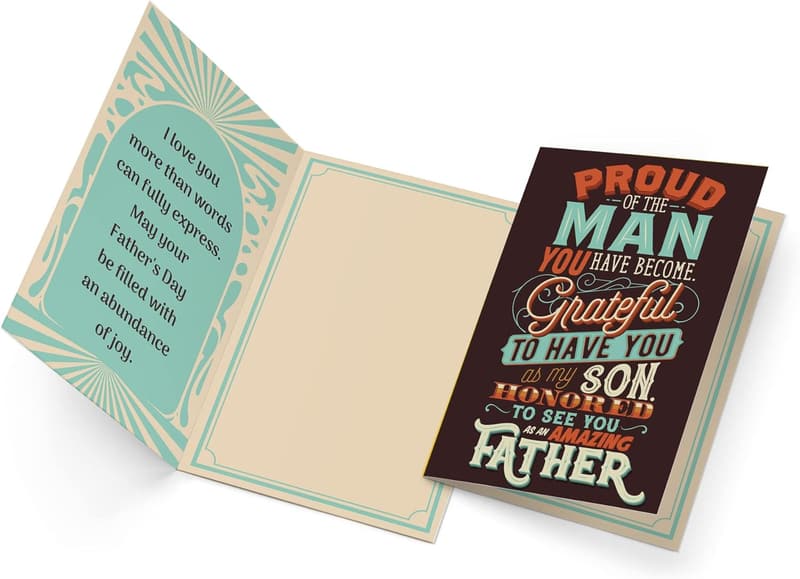 Eco-Friendly Father's Day Card for Son, Made in America