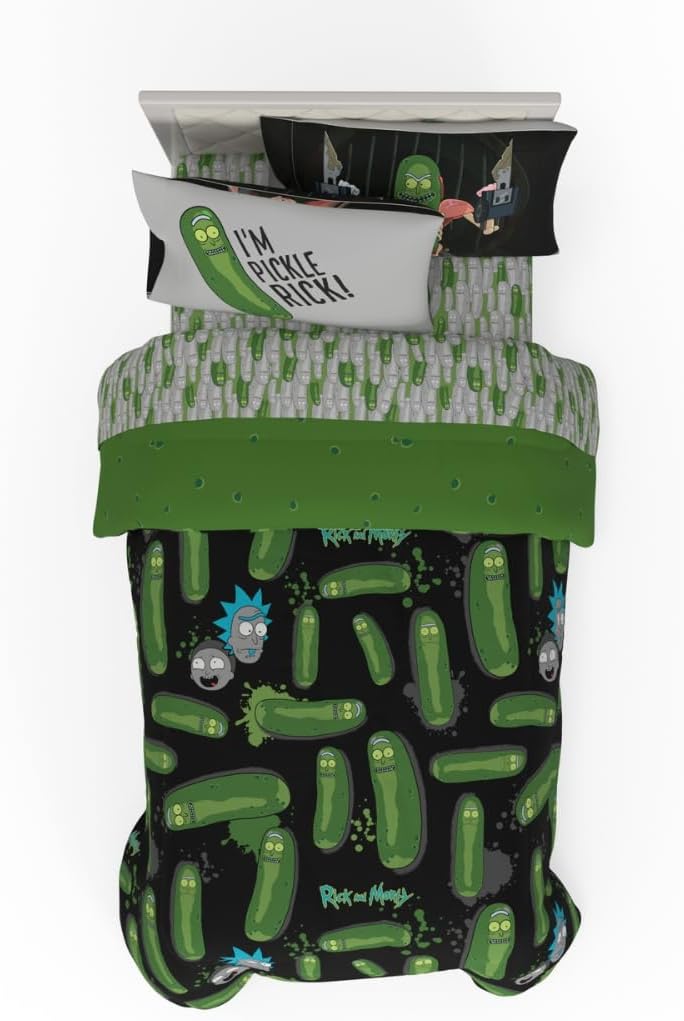 Rick & Morty Twin Reversible Comforter & Sheet Set