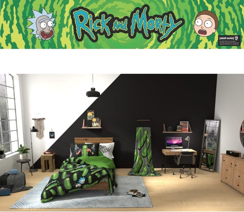 Rick & Morty Twin Reversible Comforter & Sheet Set