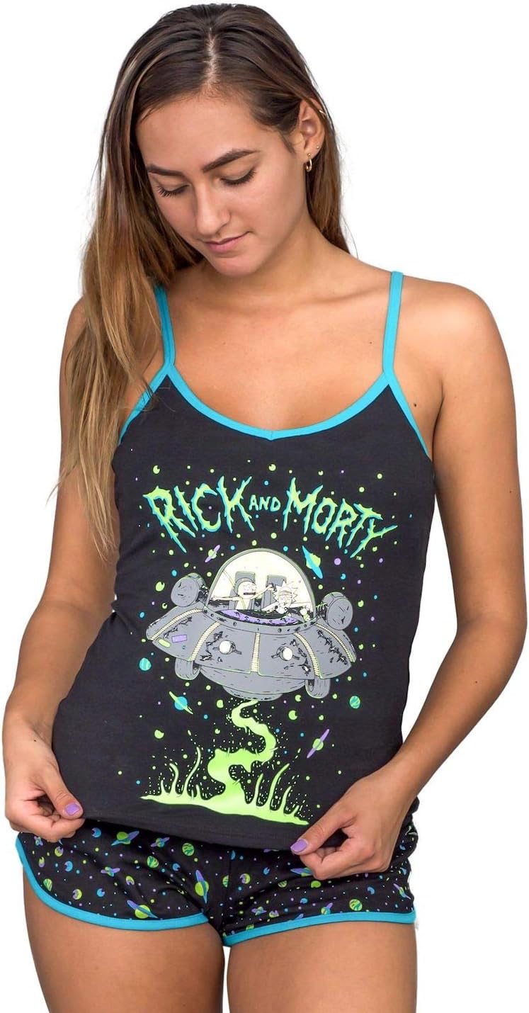Rick and Morty Spaceship Pajama Tank Top & Shorts Set