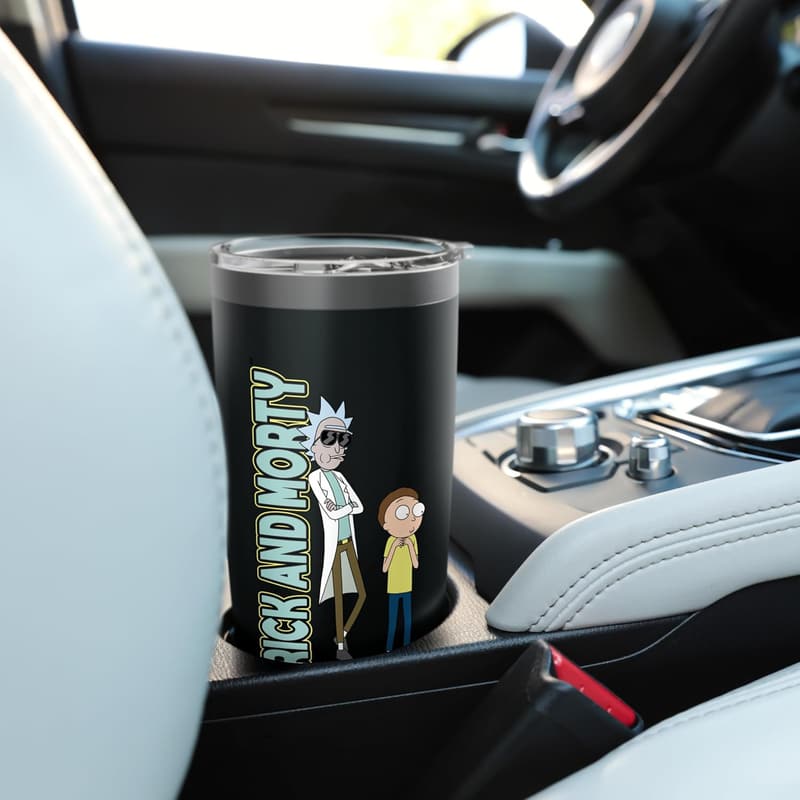 Rick and Morty Insulated Tumbler with Cool Pose Design