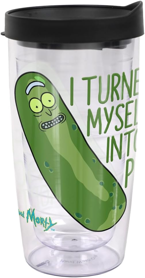 Rick and Morty Pickle Rick Travel Tumbler - 16oz Double-Walled