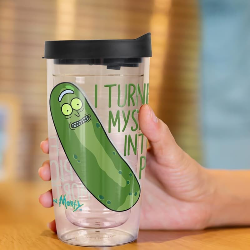Rick and Morty Pickle Rick Travel Tumbler - 16oz Double-Walled