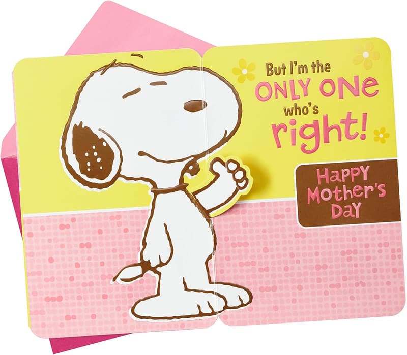Funny Mother's Day Card Featuring Snoopy for Mom