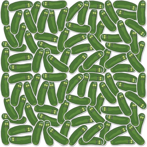 Rick & Morty Pickle Rick 100ct Deluxe Vinyl Sticker Pack