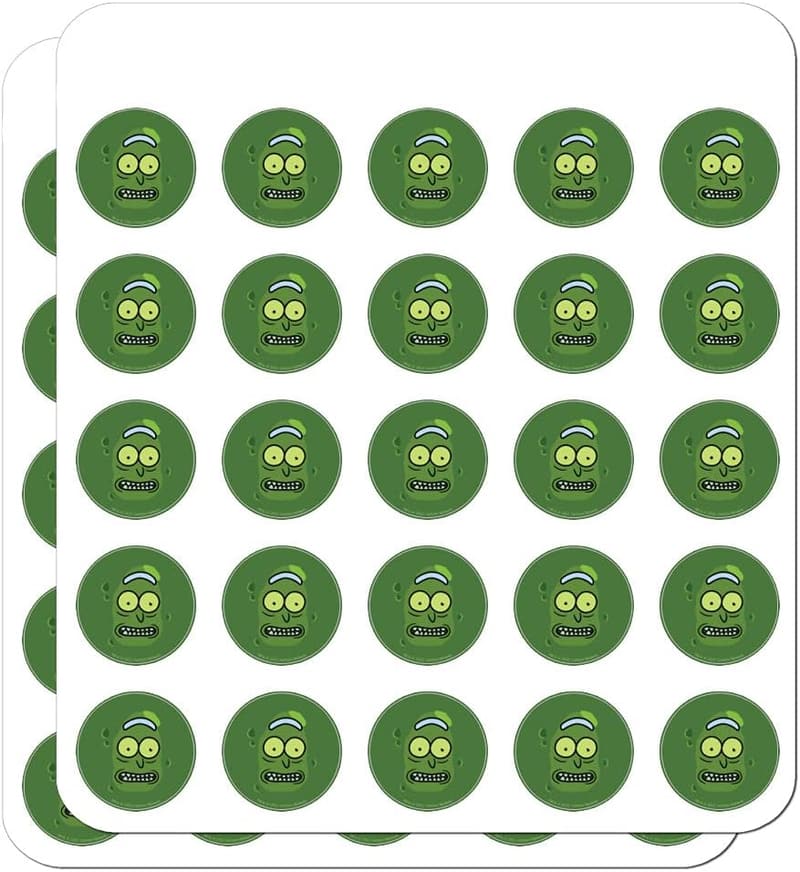 Pickle Rick Craft Stickers for Scrapbooking and Planning
