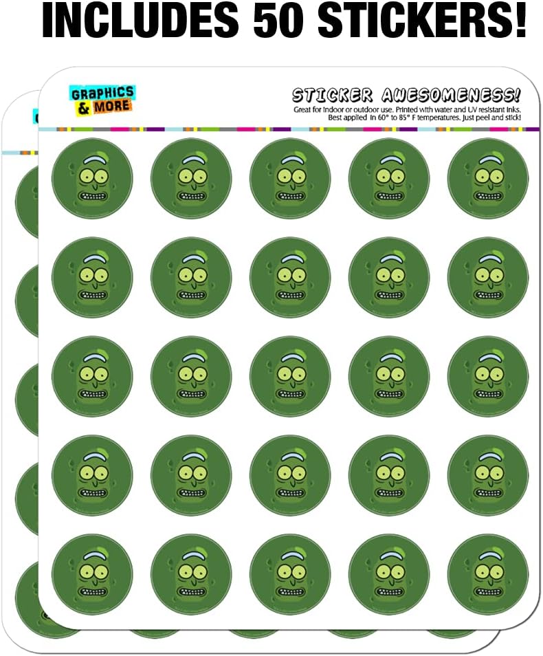 Pickle Rick Craft Stickers for Scrapbooking and Planning