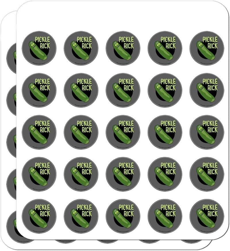 Pickle Rick Scrapbooking Stickers for Crafting