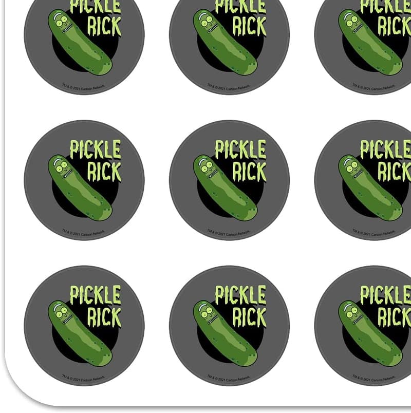 Pickle Rick Scrapbooking Stickers for Crafting
