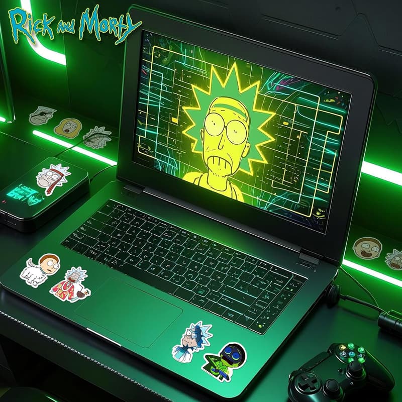 Rick and Morty Vinyl Sticker Pack - 50 Waterproof Stickers