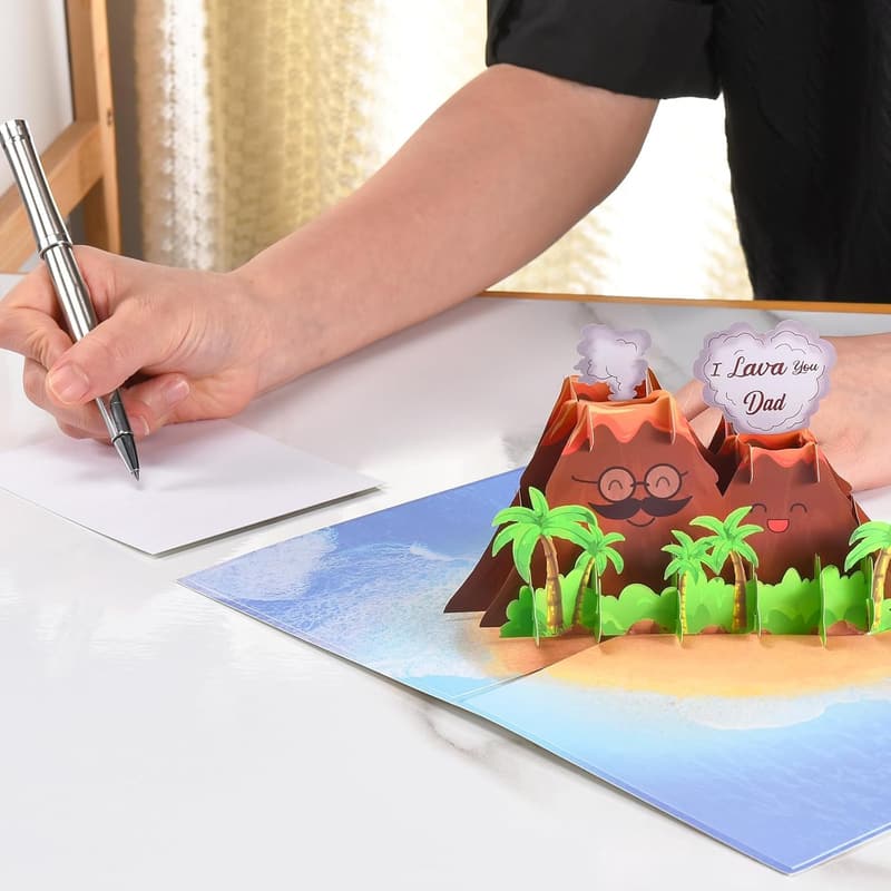 Funny 3D Pop-Up Father's Day Card with Lights & Music