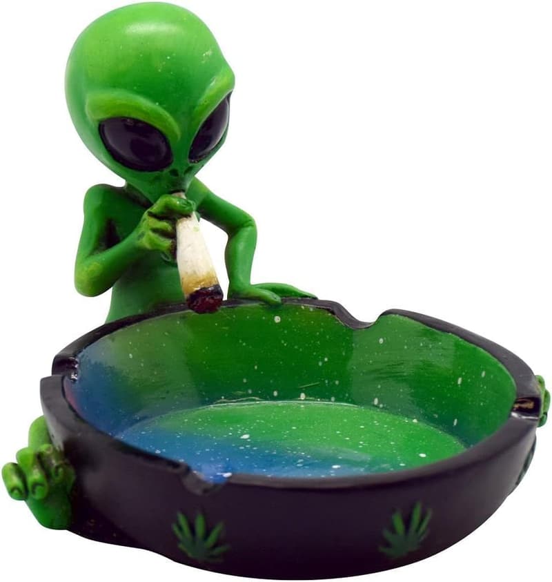 Multicolor Alien Ashtray Ornament - 4 Inch Home Décor