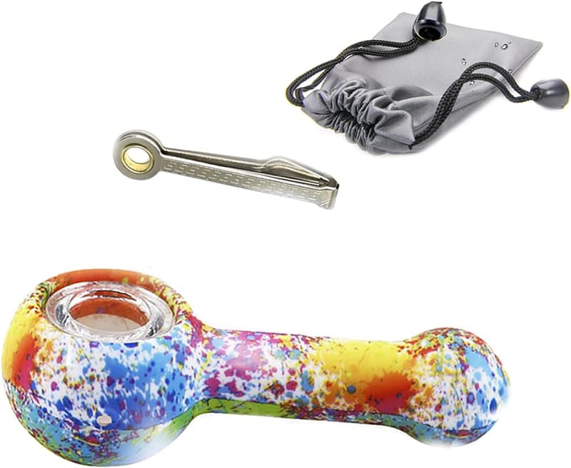 Compact Colorful Smoking Pipe with Sealing Cap - Easy Clean