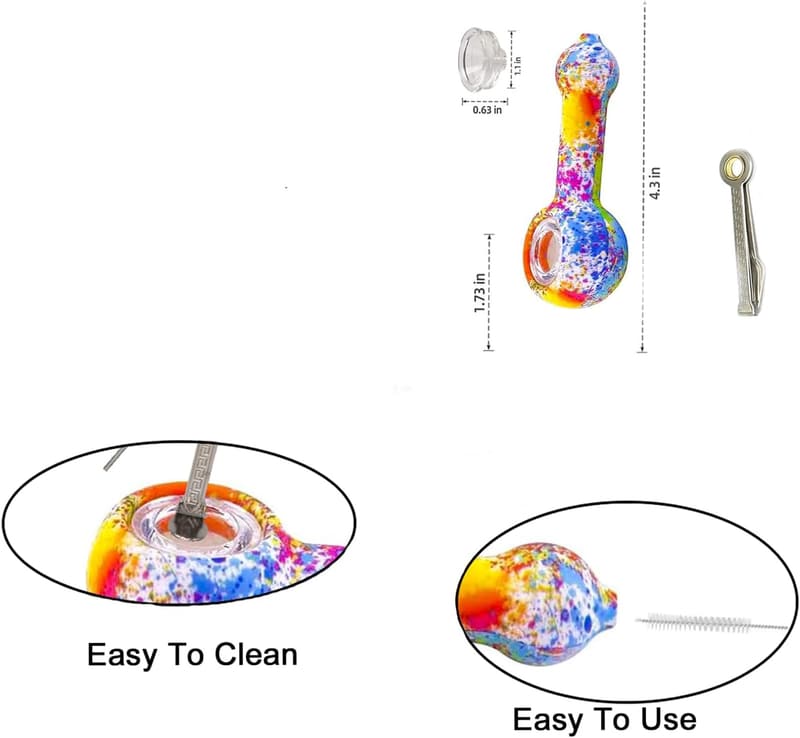 Compact Colorful Smoking Pipe with Sealing Cap - Easy Clean