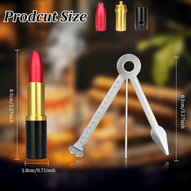 3-in-1 Tobacco Pipe Scraper Set with Removable Ashtray