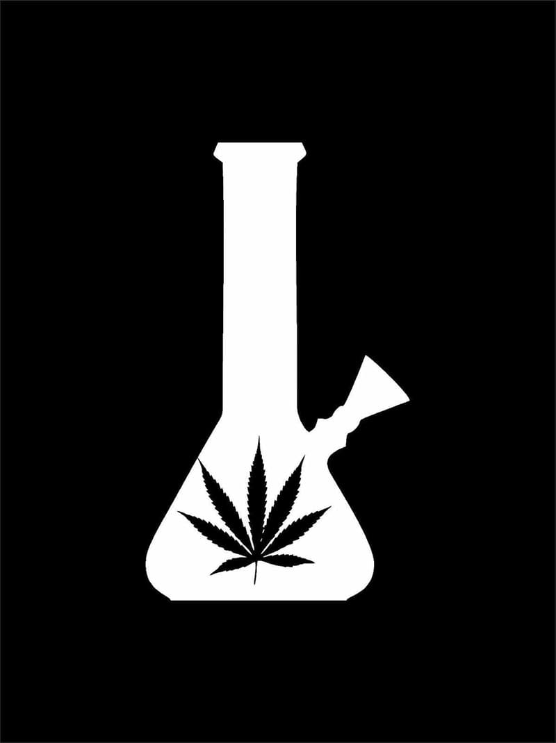 Funny 420 Weed Decal Sticker for Bong Water Pipes