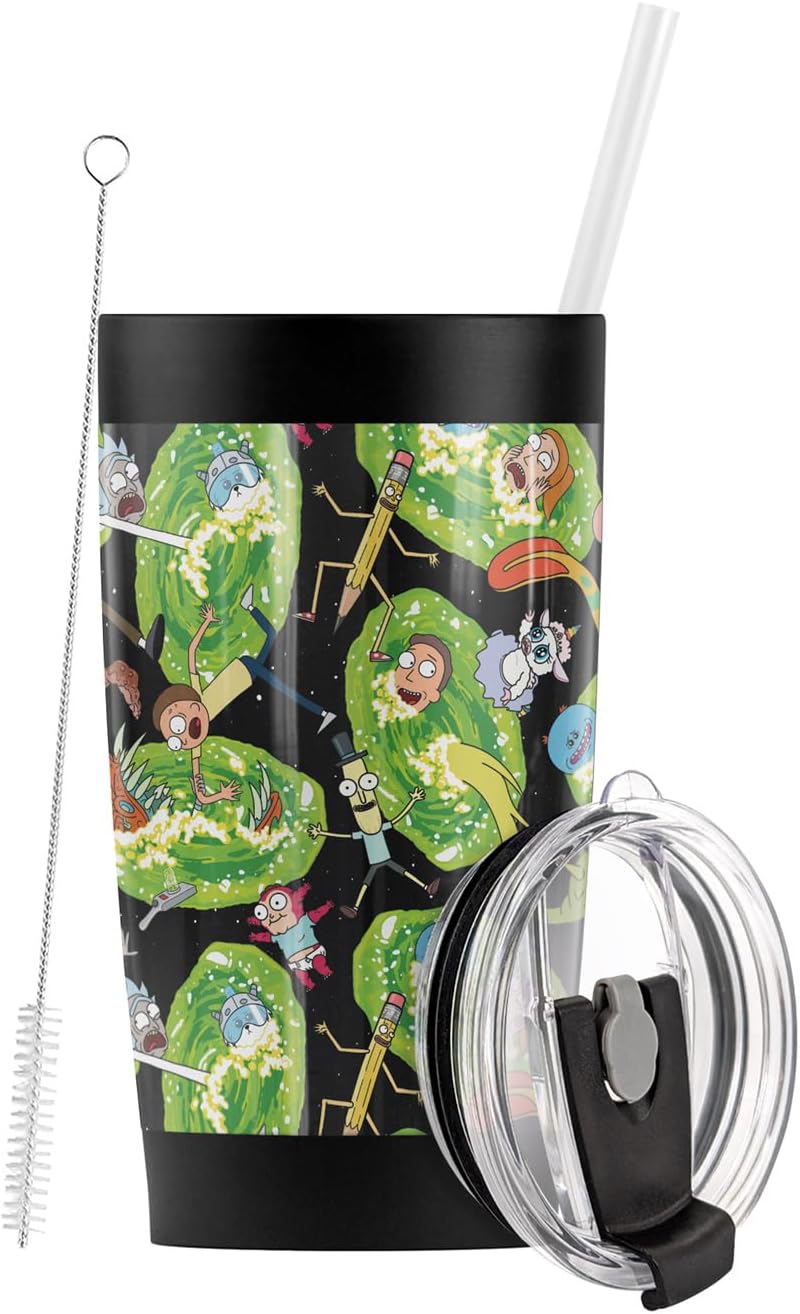 Rick and Morty Portal Mayhem 20 oz Stainless Steel Tumbler