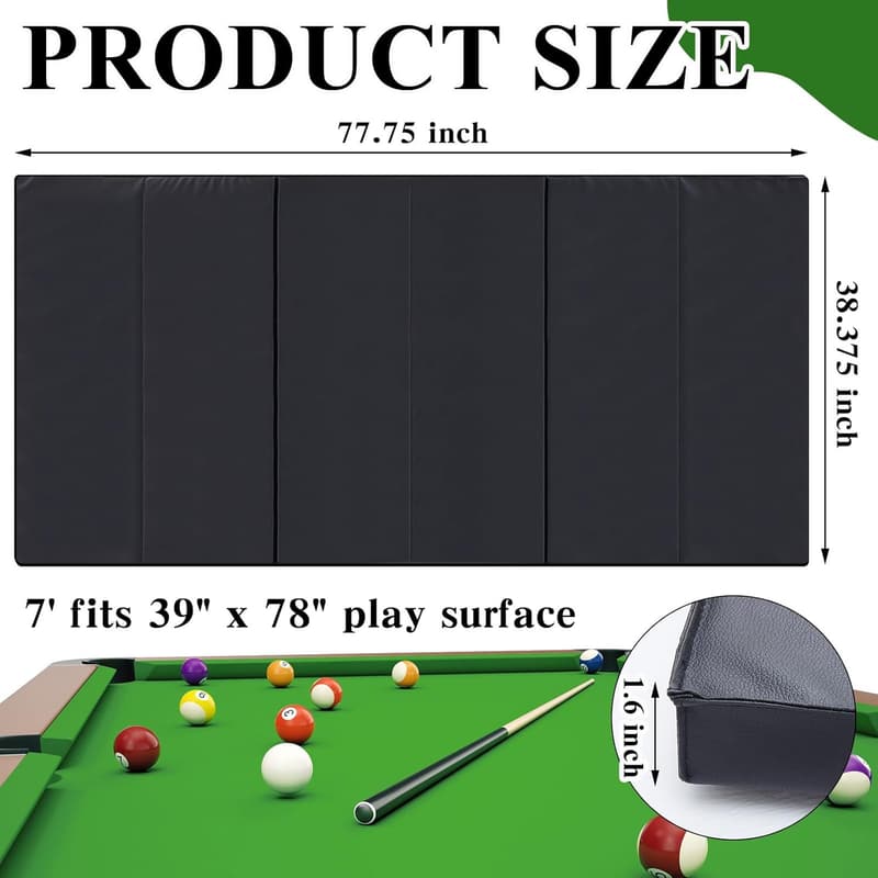 Convertible Dining Table Foam Insert for Pool Table, Black