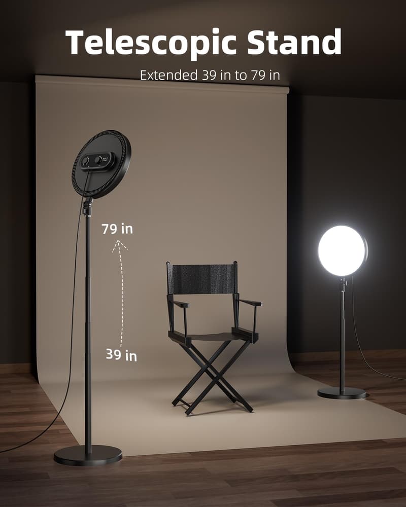 Professional 6500K Ring Light with 79