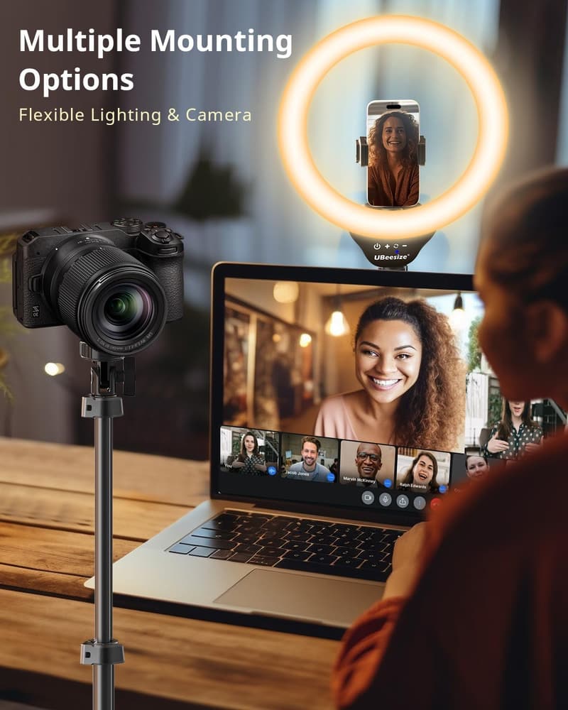 12'' Selfie Ring Light with 62'' Tripod for Streaming