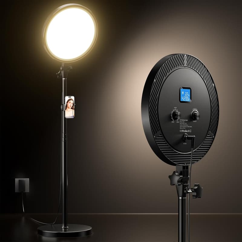 UBeesize Professional Ring Light with Stand & Remote for Photography