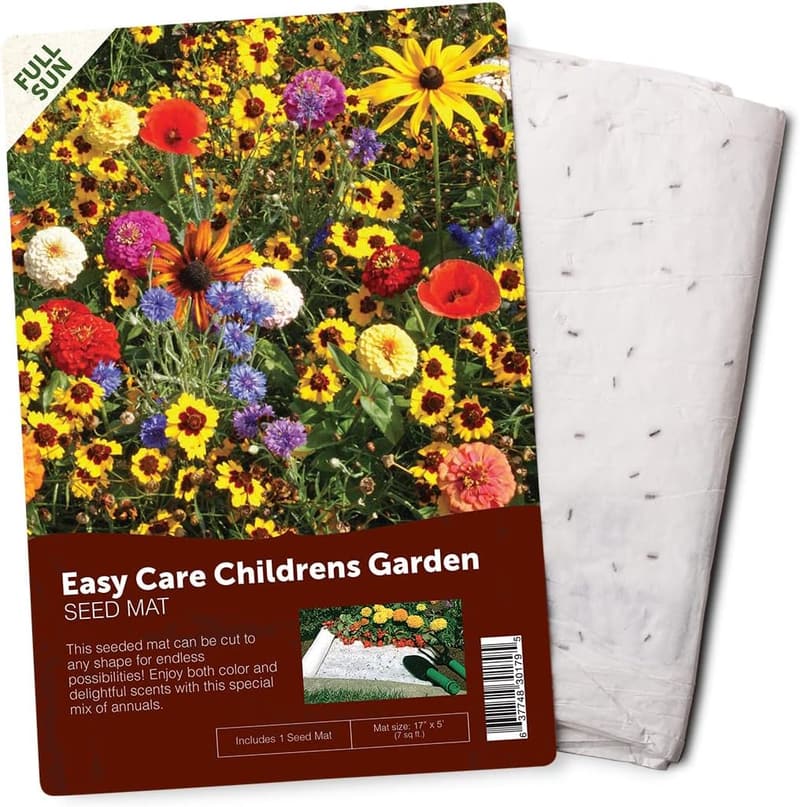 Children's Easy Grow Seed Mat - Vibrant Flower Garden