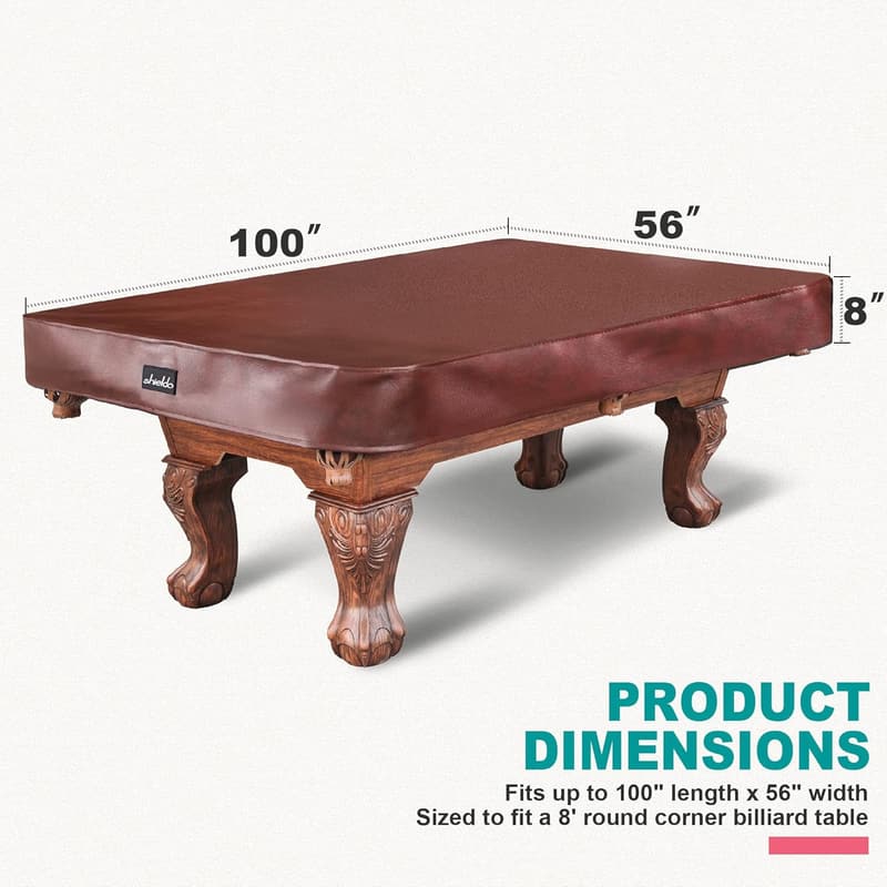 Waterproof Heavy Duty Leatherette Pool Table Cover (8FT)