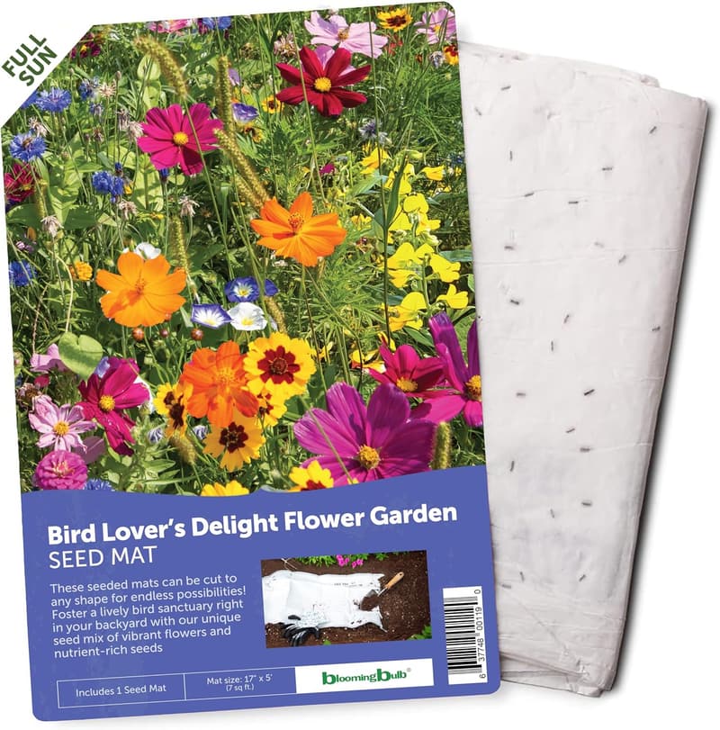 Flower Garden Seed Mat - Effortless Planting for Bird Lovers