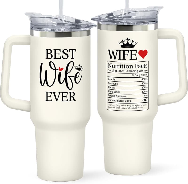 40 oz Stainless Steel Tumbler for Wife's Anniversary