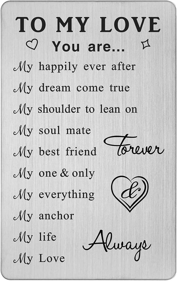 Romantic Anniversary Wallet Card: 10 Reasons I Love You