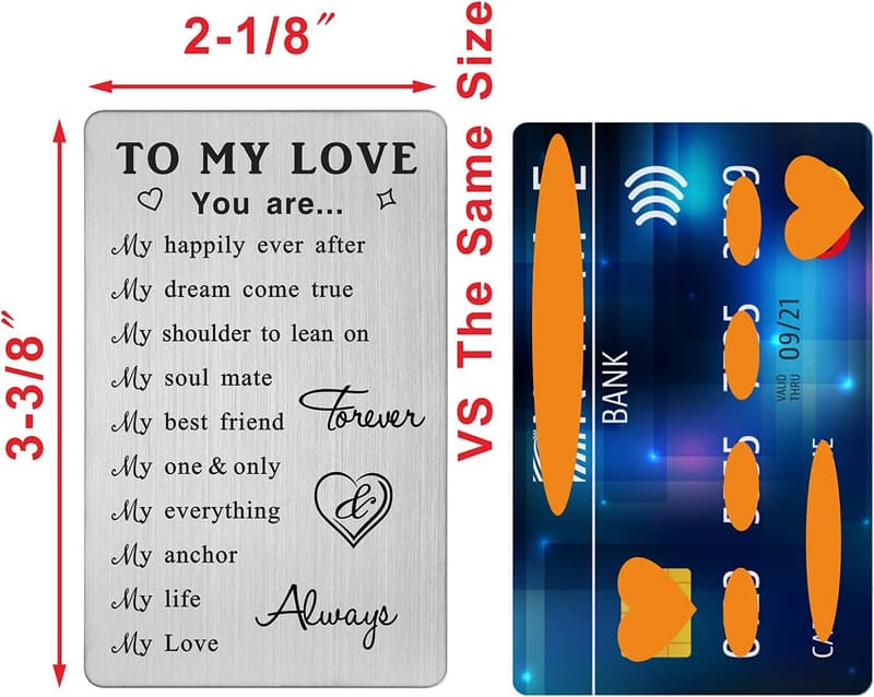 Romantic Anniversary Wallet Card: 10 Reasons I Love You