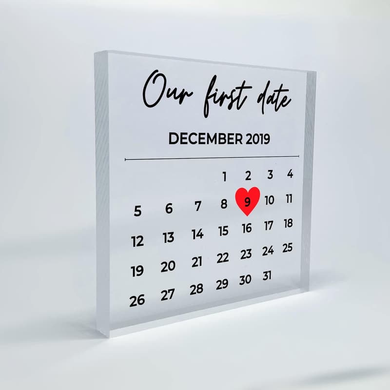 Anniversary Personalized Calendar Keepsake for Couples