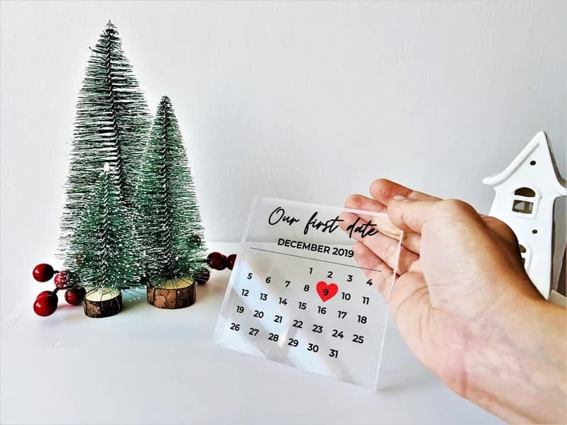 Anniversary Personalized Calendar Keepsake for Couples