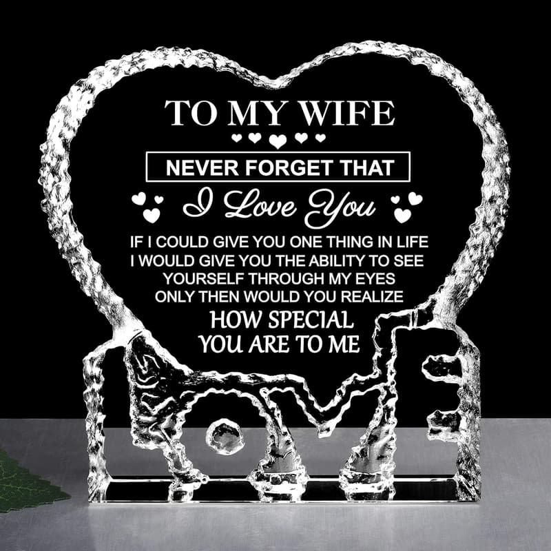 Mother's Day Crystal Keepsake Gift for Wife