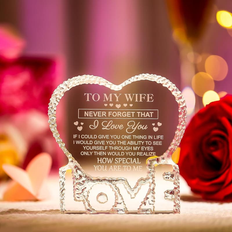 Mother's Day Crystal Keepsake Gift for Wife