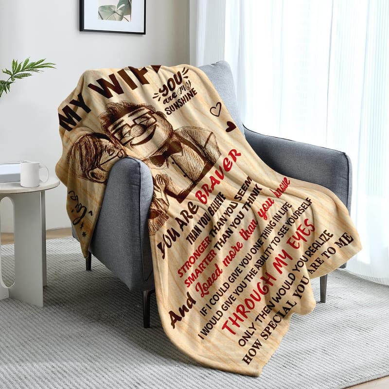 Wedding Anniversary Throw Blanket for Wife - 60