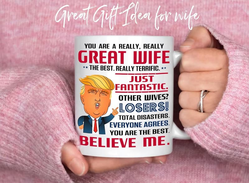 Wedding Anniversary Mug Gift for Wife - 11 oz Romantic Design