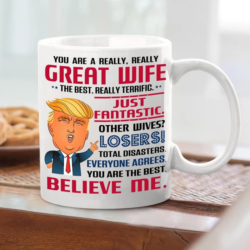 Wedding Anniversary Mug Gift for Wife - 11 oz Romantic Design