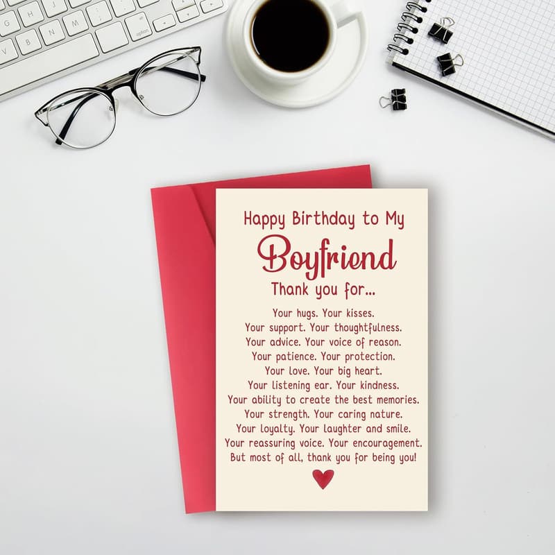 Funny Romantic Birthday Card & Gifts for Boyfriend